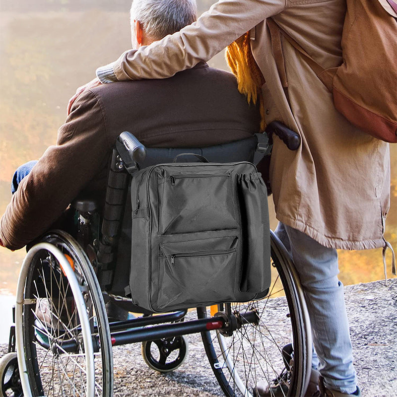 Wheelchair Buggy Portable Cart Large Capacity Sports Satchel, Hanging Bag