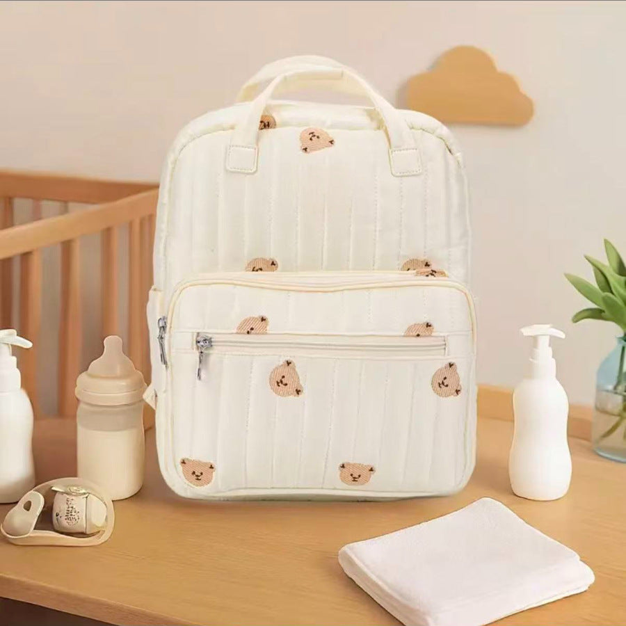Cute Bear Printed Lightweight Large Capacity Outwear Mummy Bag
