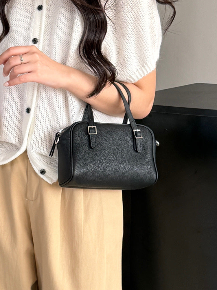 First Layer Cowhide Boston Bowling Genuine Leather Bags