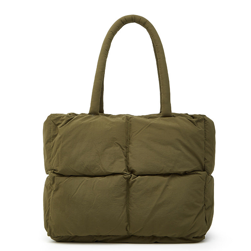 Puff Cotton Pillow Down Versatile Large Capacity Women's Shoulder Bag