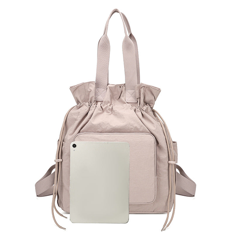 Elegant Multifunctional Large Capacity Drawstring Portable Women's Shoulder Bag