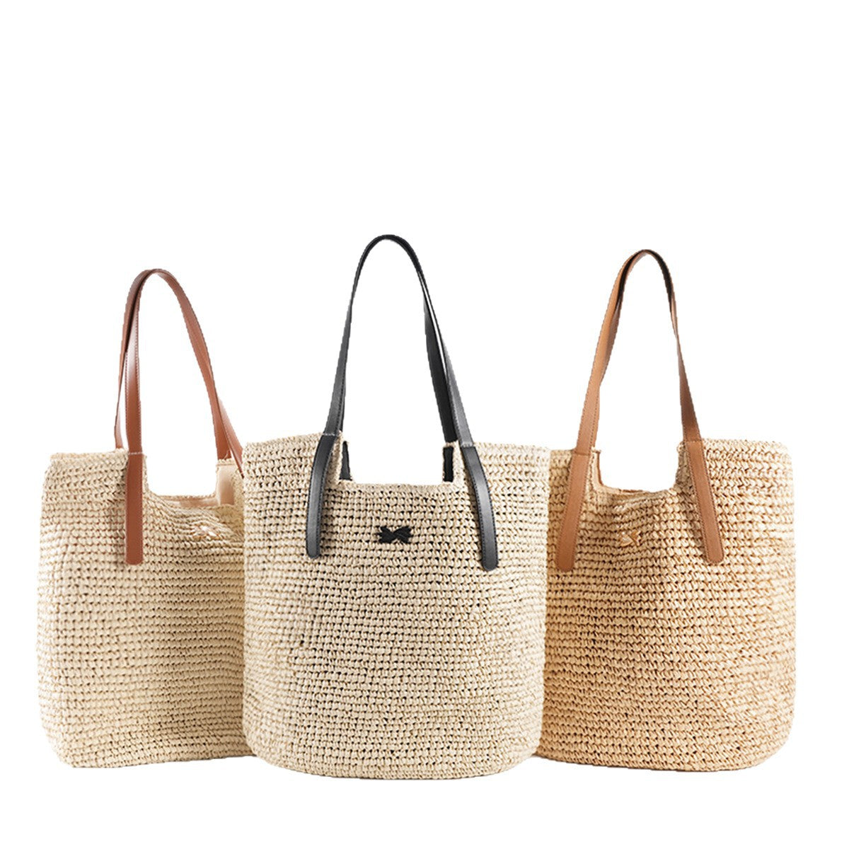 Women's French Simplicity Hand-woven Seaside Vacation Large Capacity Bags