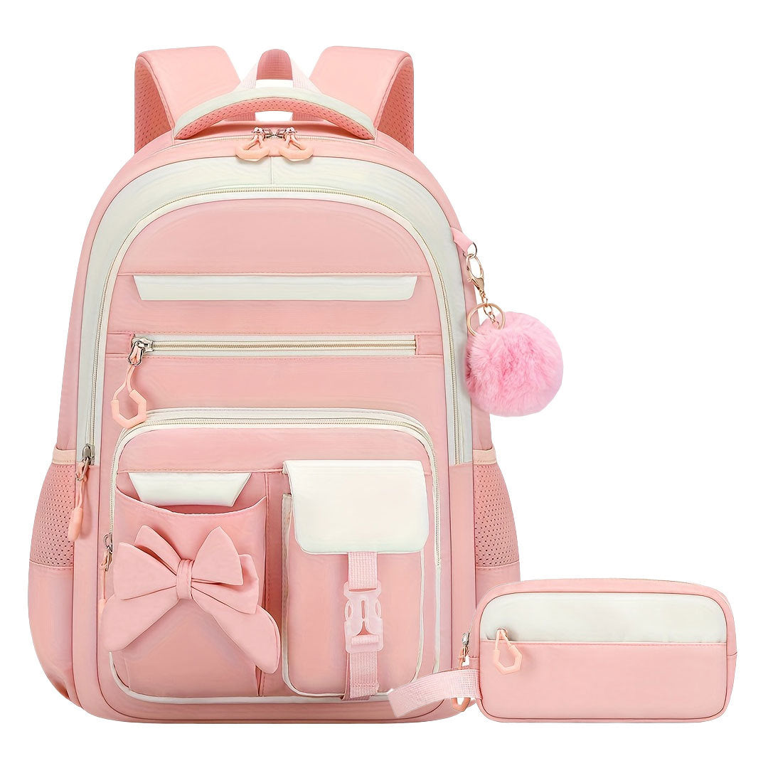 Cute Butterfly Three-piece Set Large Capacity Spine Protection Backpacks
