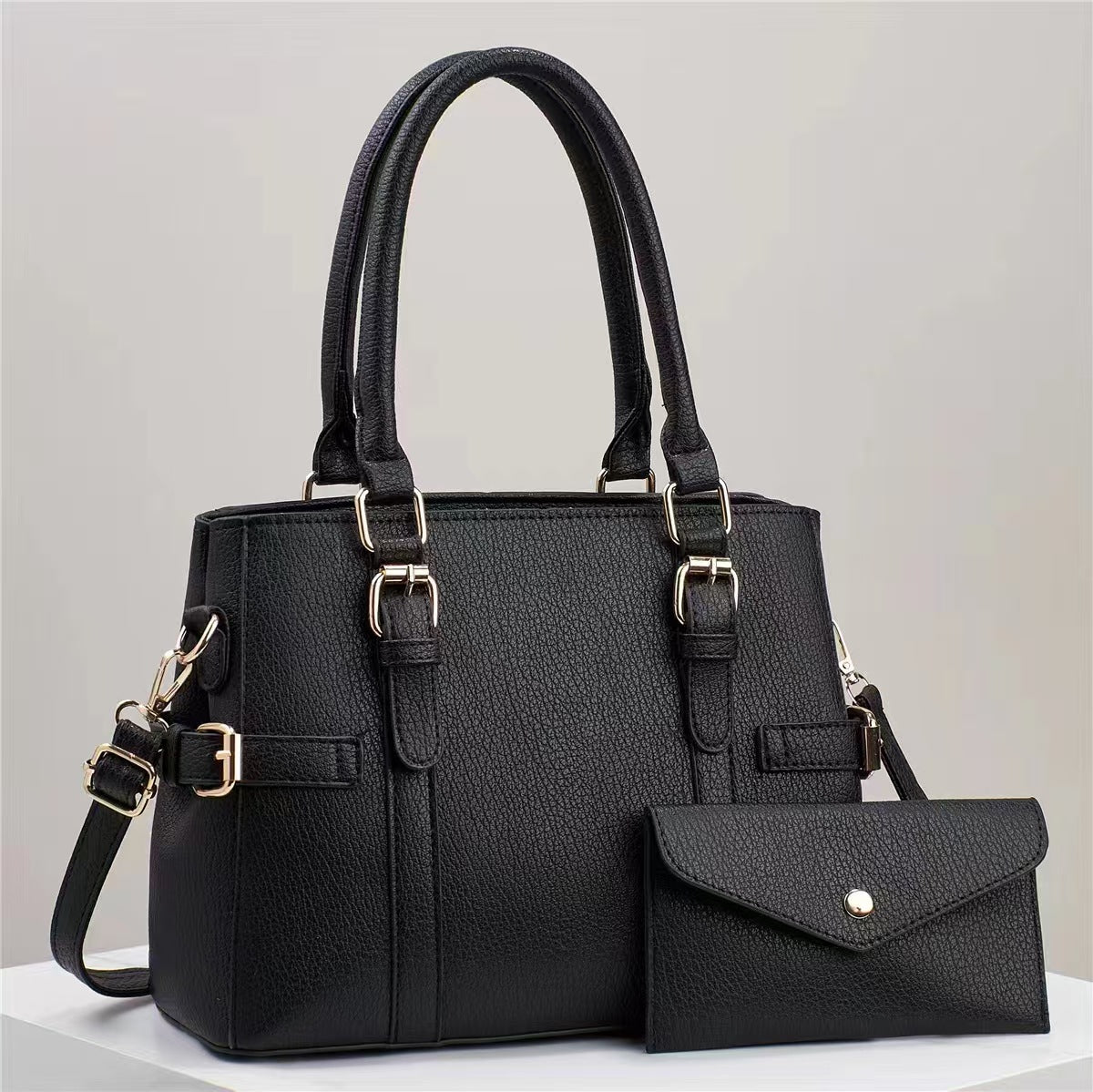 Women's Lychee Pattern Large Capacity Combination Commuter Women's Handbag