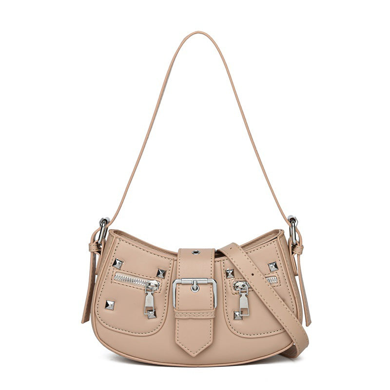 Slouchy Women's Fashion Motorcycle Retro Trendy Women's Shoulder Bag
