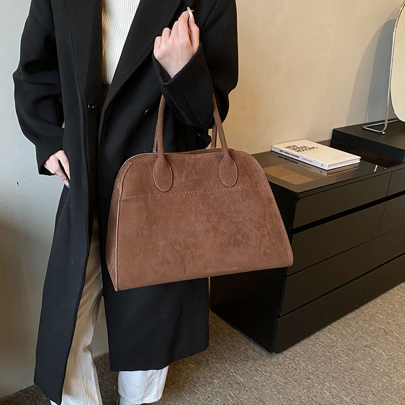 Women's Textured Large Capacity Summer Suede Frosted Tote Bag