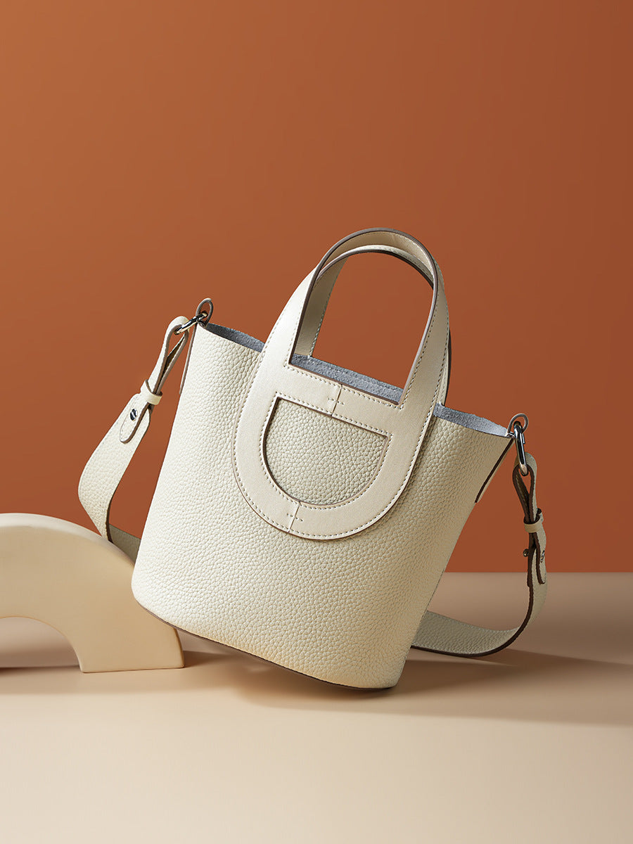 Women's Layer Cowhide Genuine Leather Versatile Niche High Women's Handbag