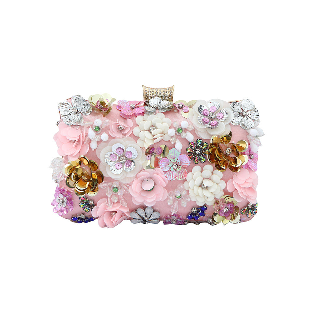Women's Flowers Fashion Banquet Wedding Niche Dinner Bag