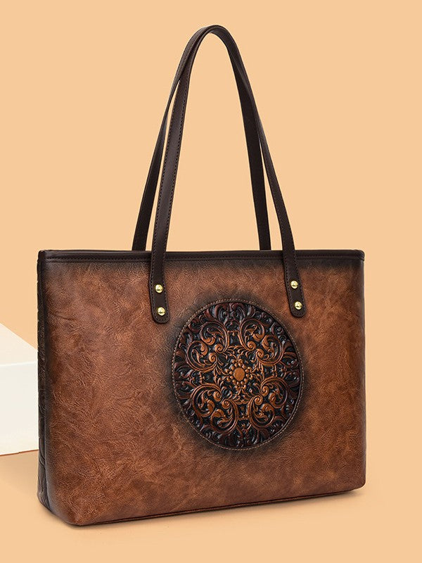 Women's Trendy Retro Fashion Ethnic Style Hand Painted Large Women's Messenger Bag