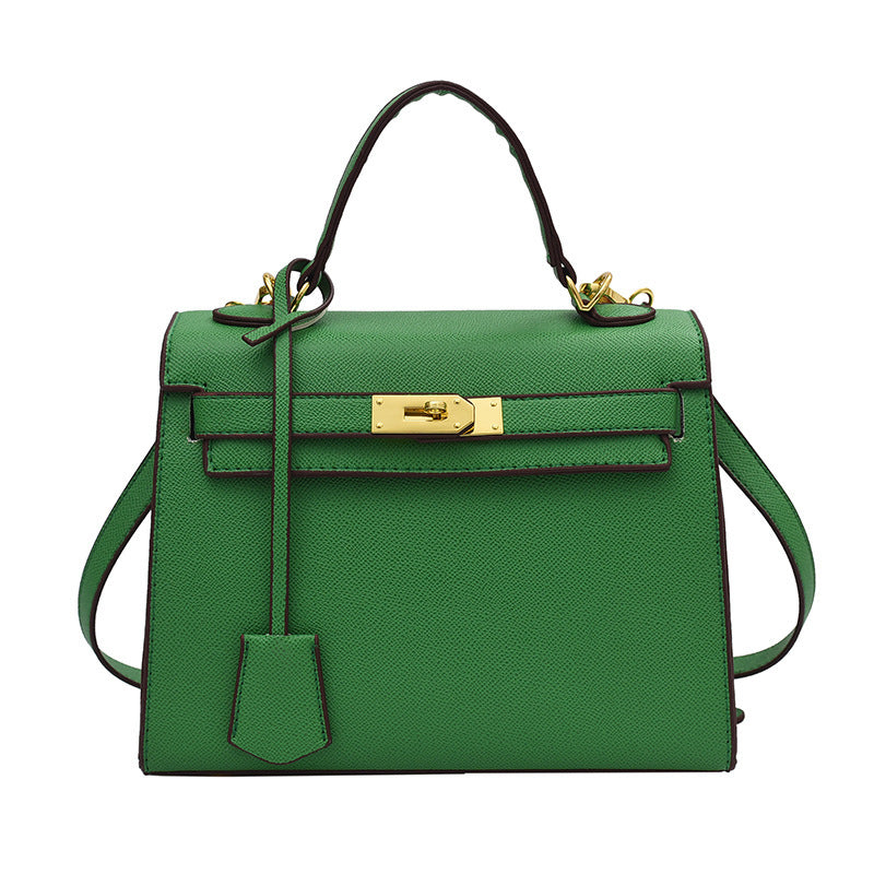 Women's Large Capacity Lychee Pattern Kelly Fashion Handbags