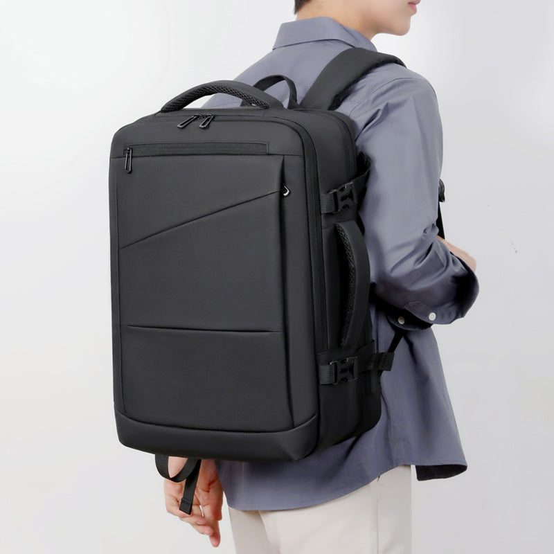 Men's Advanced Sense Scalable Large Capacity Short Trip Business Backpack