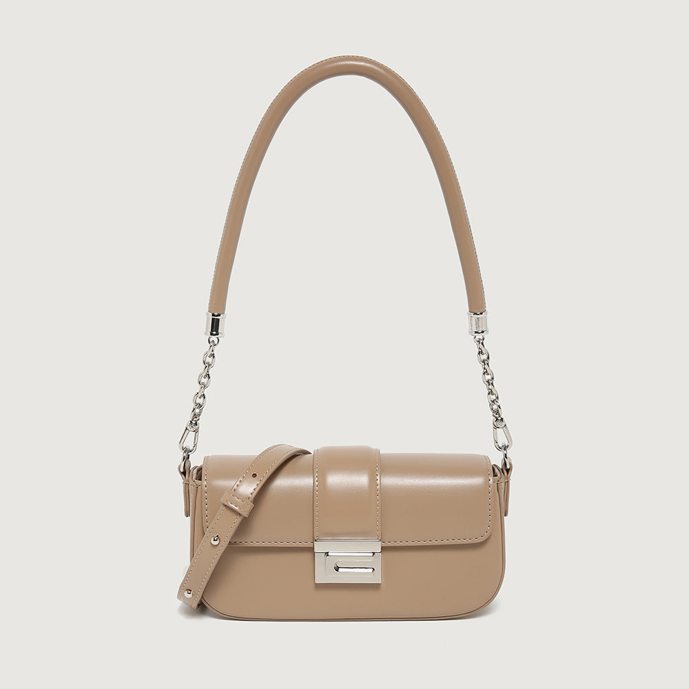 Women's High-grade Niche Harmonica Chain French Stick Women's Shoulder Bag