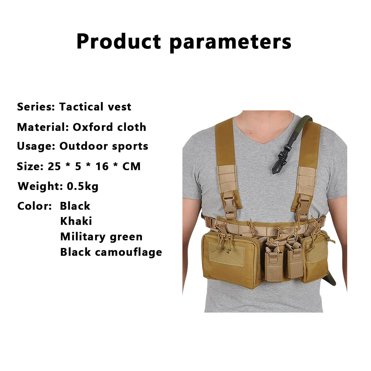 Fans Hanging Field Training Vest Multifunctional Strap Outdoor Camouflage, Military Fan Bag