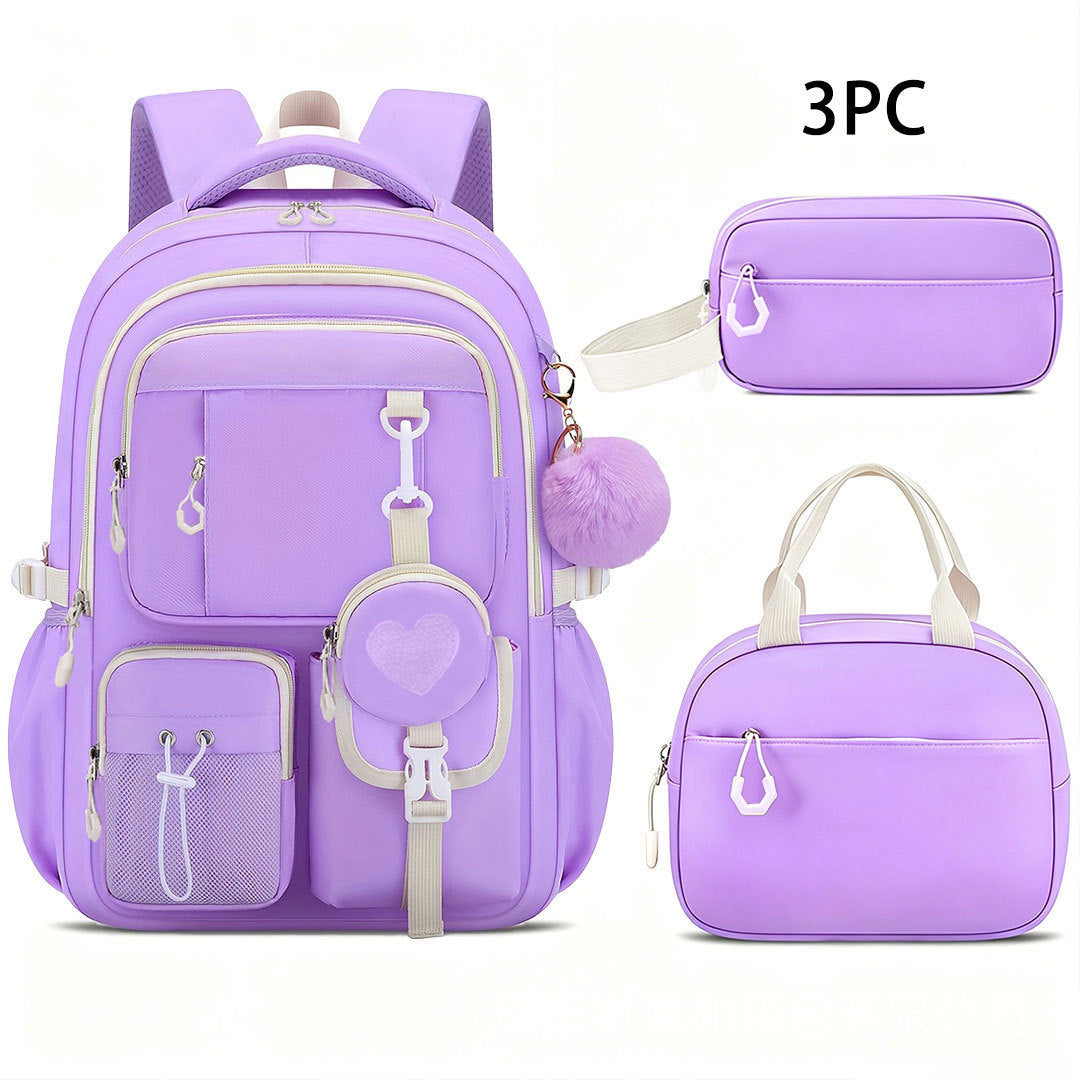 Burden Alleviation Large Capacity Love Three-piece Backpacks