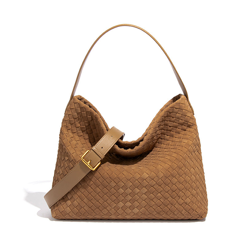 Women's Fashion Large Capacity Hand-woven Commuter Texture Bags