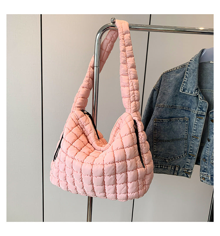 Pleated Cloud Fashion Pull Large Capacity Cotton Tote Bags