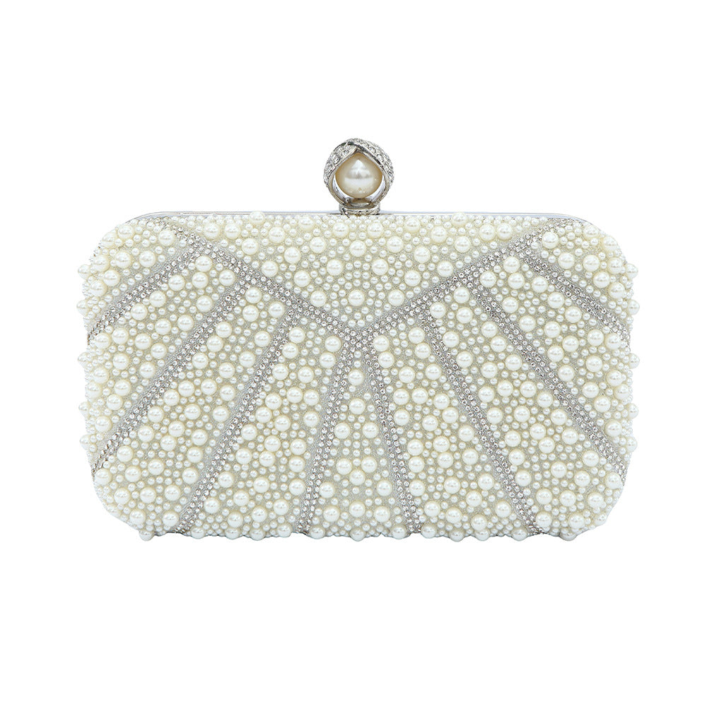 Women's Pearl Fashion Simple Clutch Dress Diana Dinner Bag