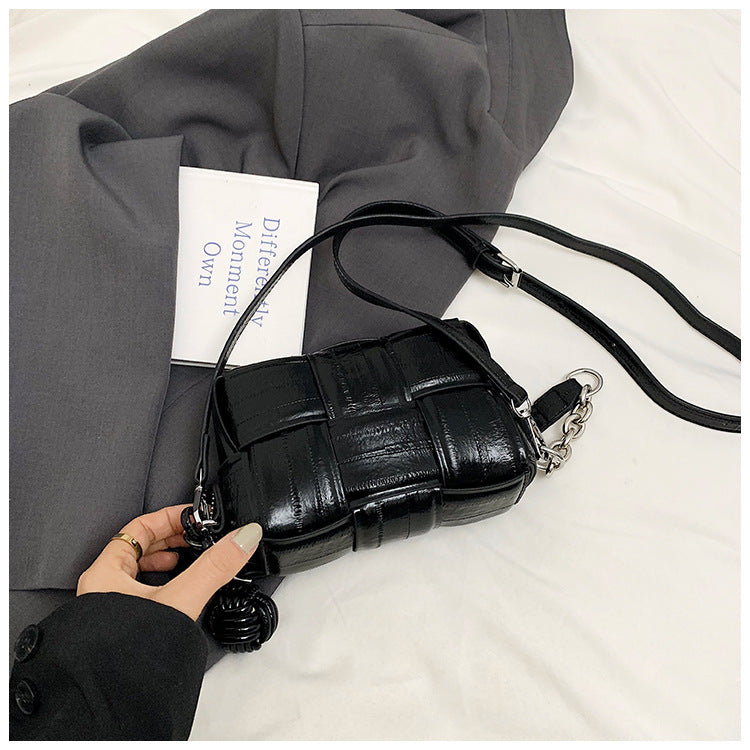 Women's Fashion Woven Ball Chain Design For Small Square Bag