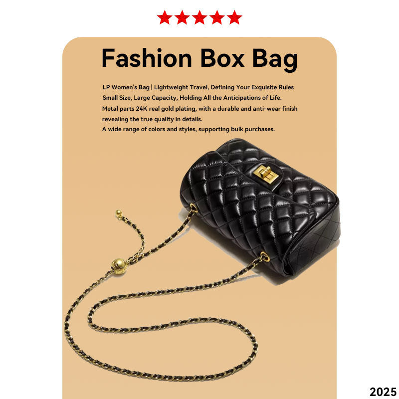 Layer Cowhide Diamond Simple Classic Style Bags