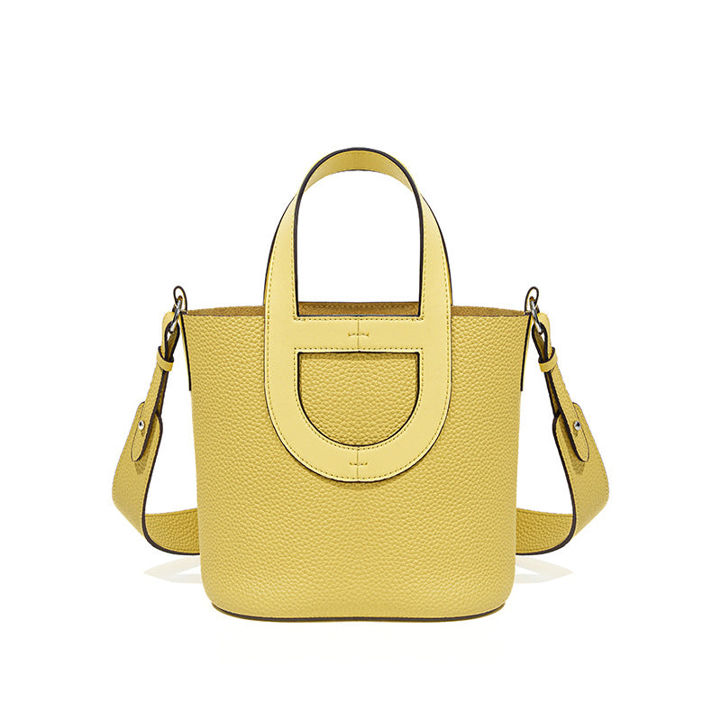 Women's Layer Cowhide Genuine Leather Versatile Niche High Women's Handbag