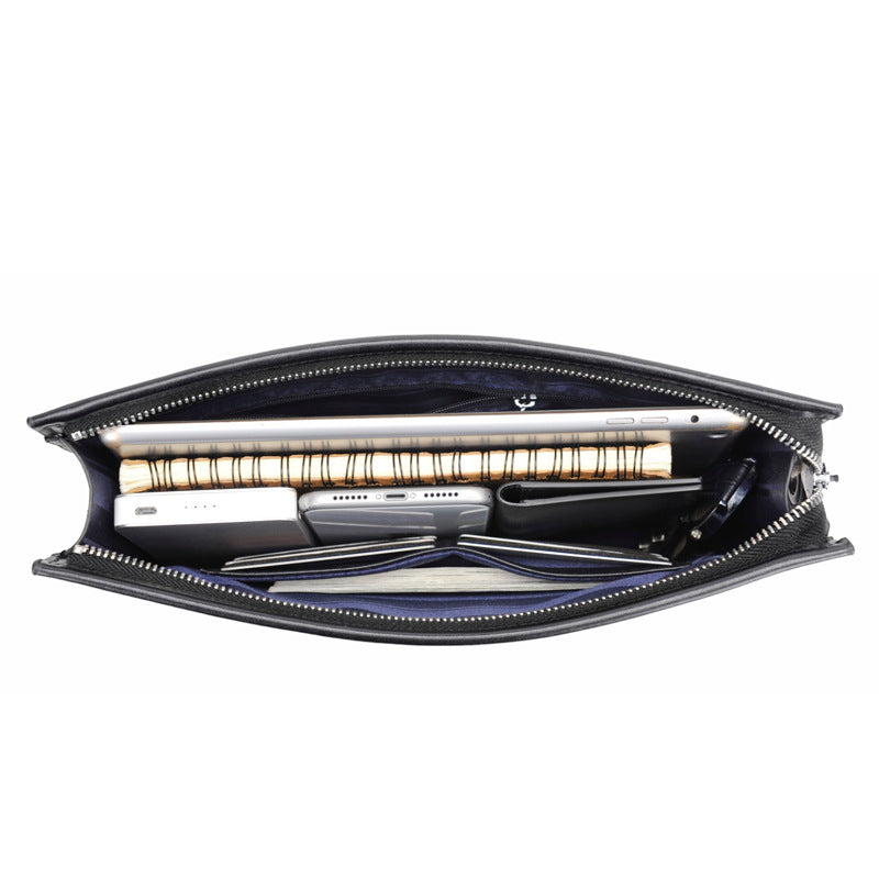 Men's Nica Danton Plaid Business Portable Leather Men's Clutch
