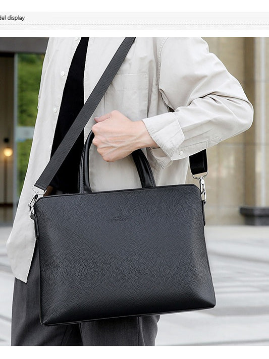 Men's Kangaroo High-grade Portable Leather Business Conference Men's Briefcase