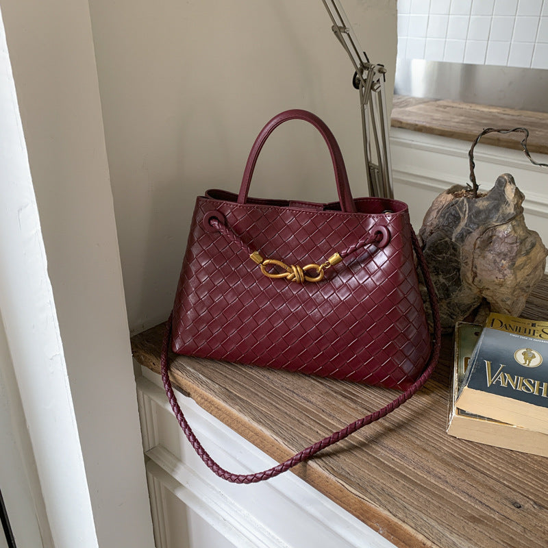 Women's Fashion Weaving Simple Textured Popular Women's Shoulder Bag