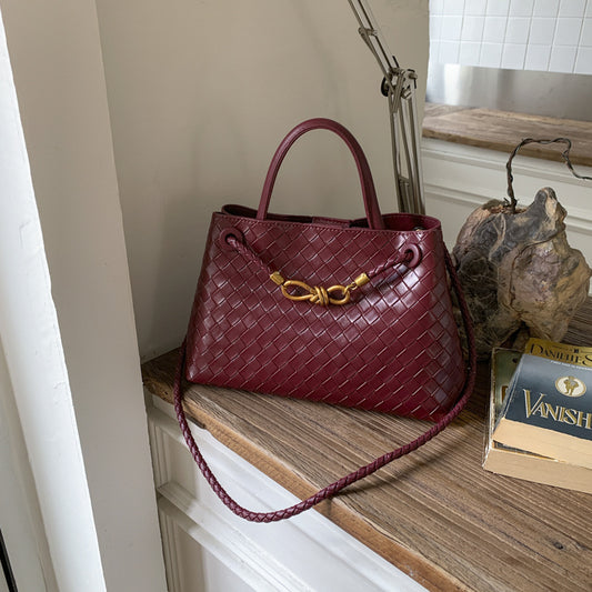 Women's Fashion Weaving Simple Textured Popular Women's Shoulder Bag