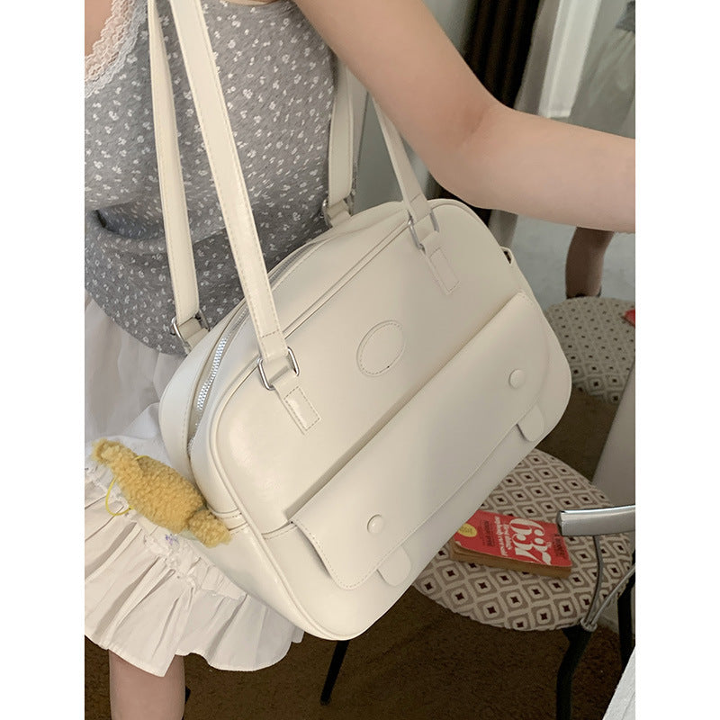 Women's Korean Style Underarm Fashion Preppy Large Tote Bag