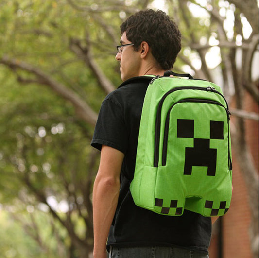 My World Around Creeper Primary Junior High Anime Leisure Universal Backpack