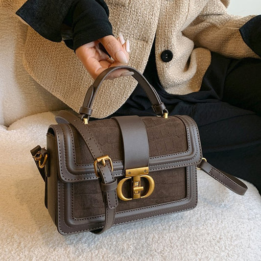 Advanced Texture Design Western Style Light Small Square Bags