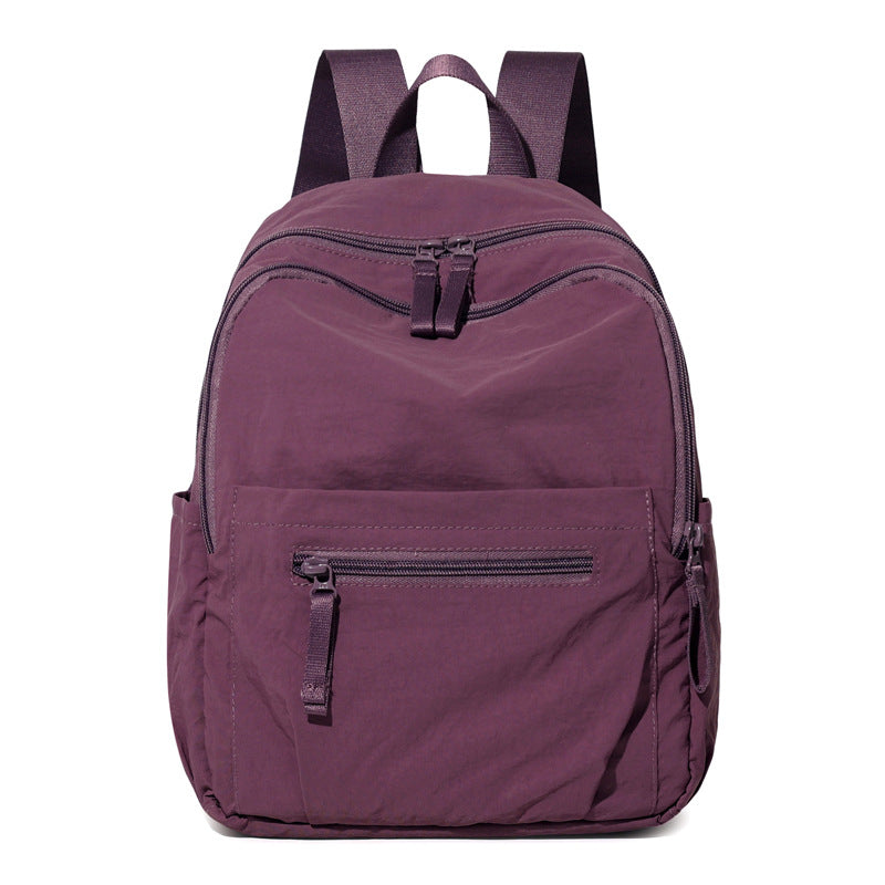 Women's Simple College Nylon Cloth Outing For Leisure Backpack