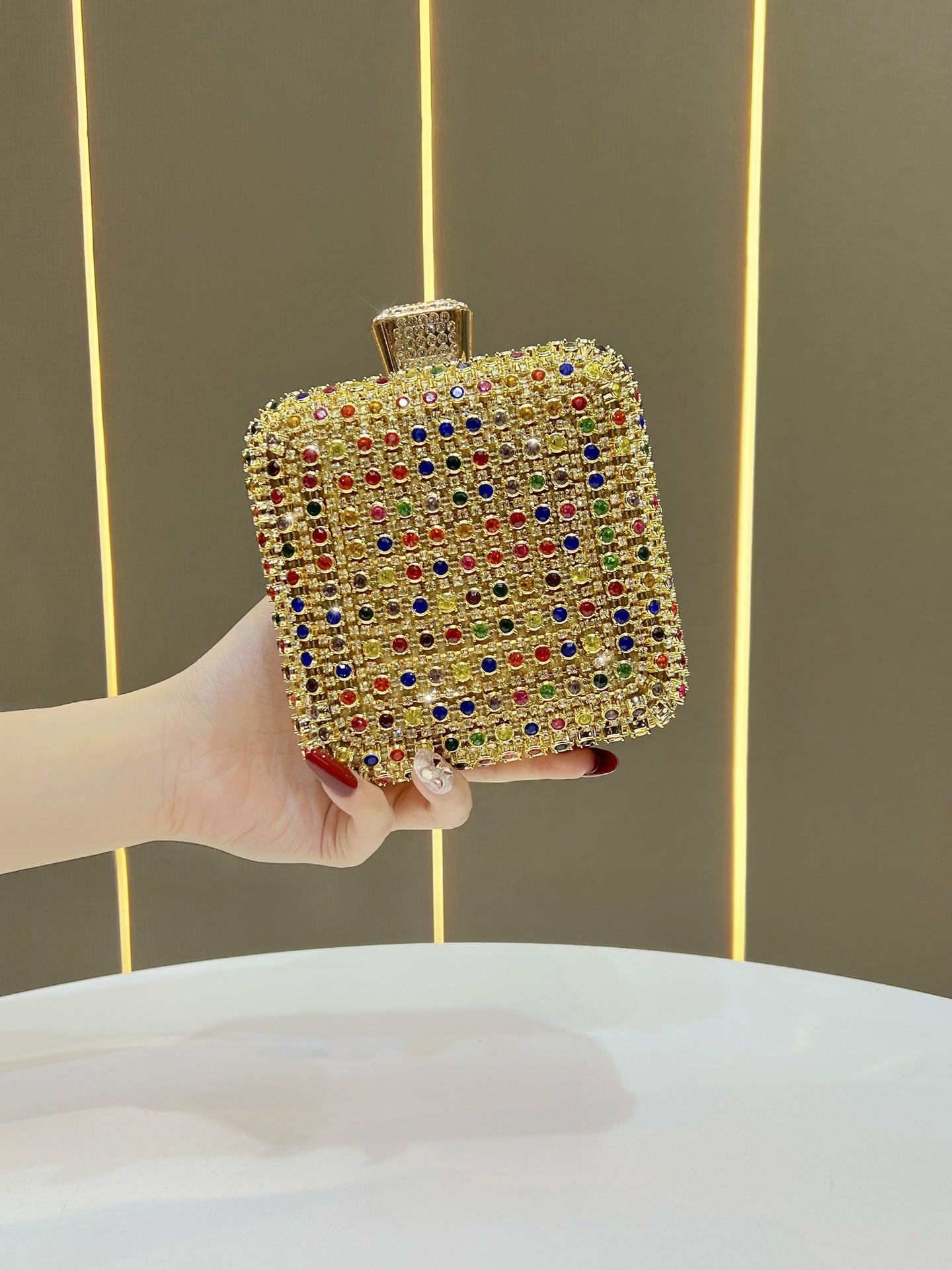 Women's Light Luxury Diamond Clutch Party Shiny Bags
