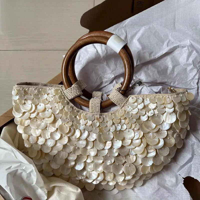 Women's Pure Handmade Natural Shell Fairy For Niche Women's Handbag
