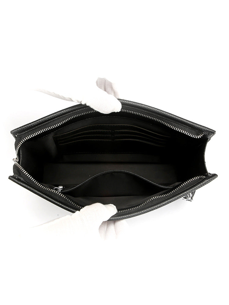 Men's Male Soft Leather Fashion Trendy Envelope Men's Clutch