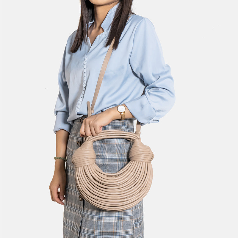Women's Knitting Fashion Handmade Knotted Noodles One Women's Handbag