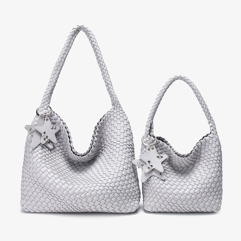 Women's Woven Fashion Large Capacity Pendant Tote Bags
