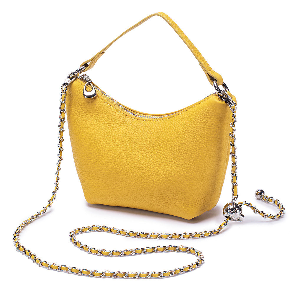 Women's First Layer Cowhide Niche Portable Genuine Leather Versatile Women's Shoulder Bag
