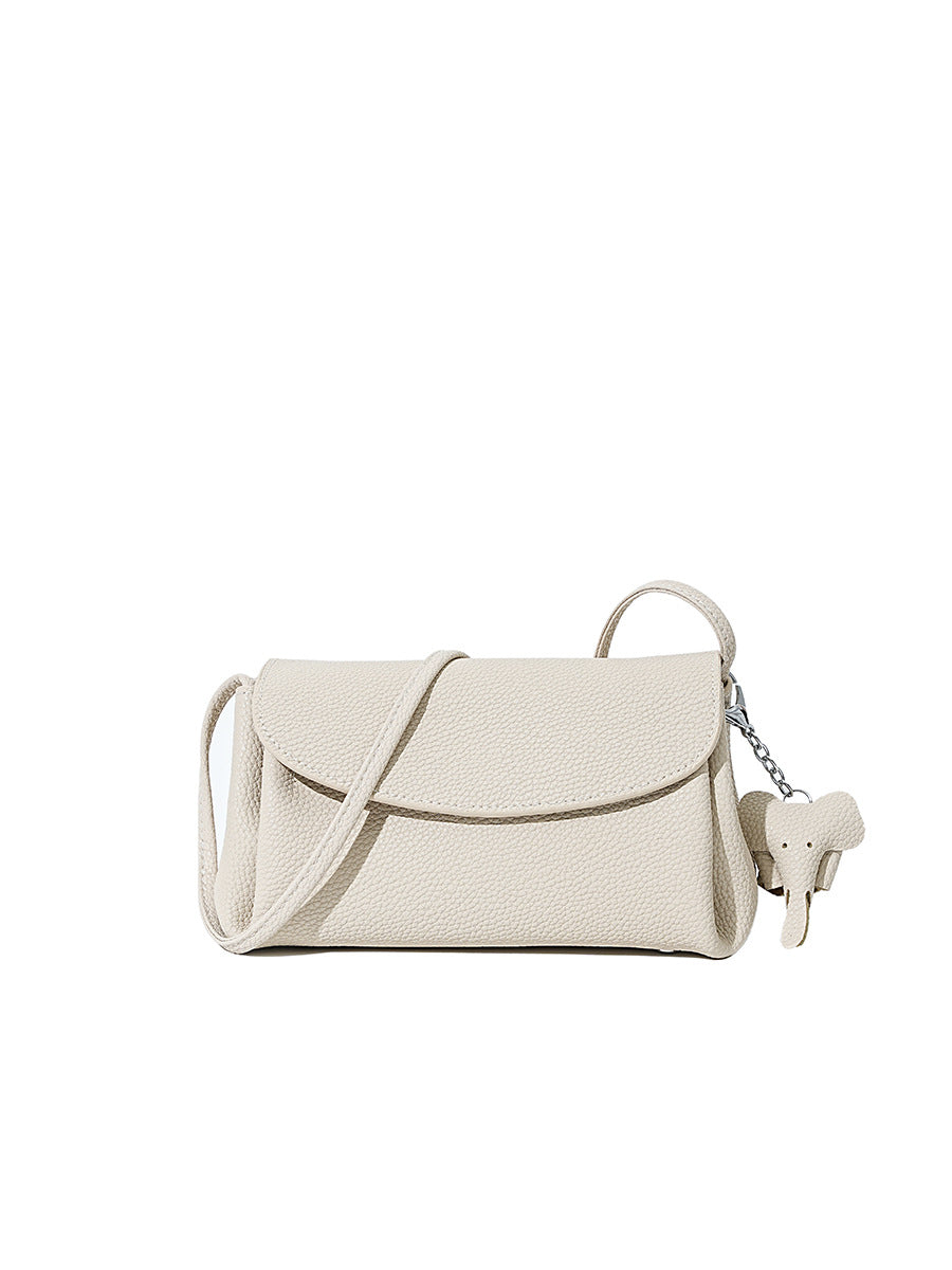 Women's Cowhide Genuine Leather Simple Mobile Fashion High Small Square Bags