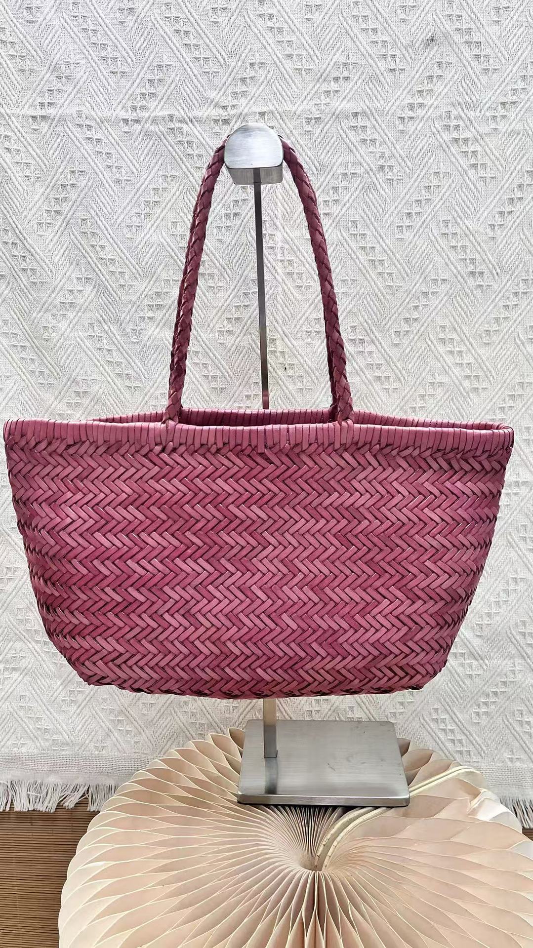 Genuine Leather French Food Basket Layer Women's Handbag
