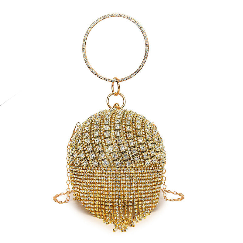 Women's Dinner Party Diamond Clutch Fashion Spherical Women's Shoulder Bag