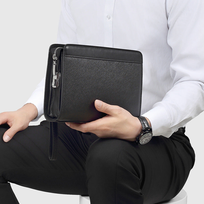 Men's Leather Password High-grade Business Large Capacity Men's Clutch
