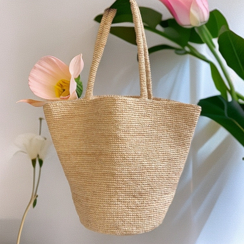 Women's Raffia Hand-woven French Large Capacity Straw Women's Shoulder Bag