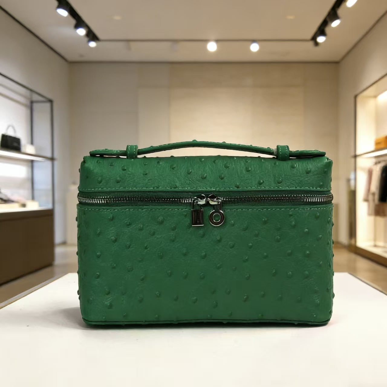 Popular Pretty Women's Ostrich Fashion Single Small Square Bag
