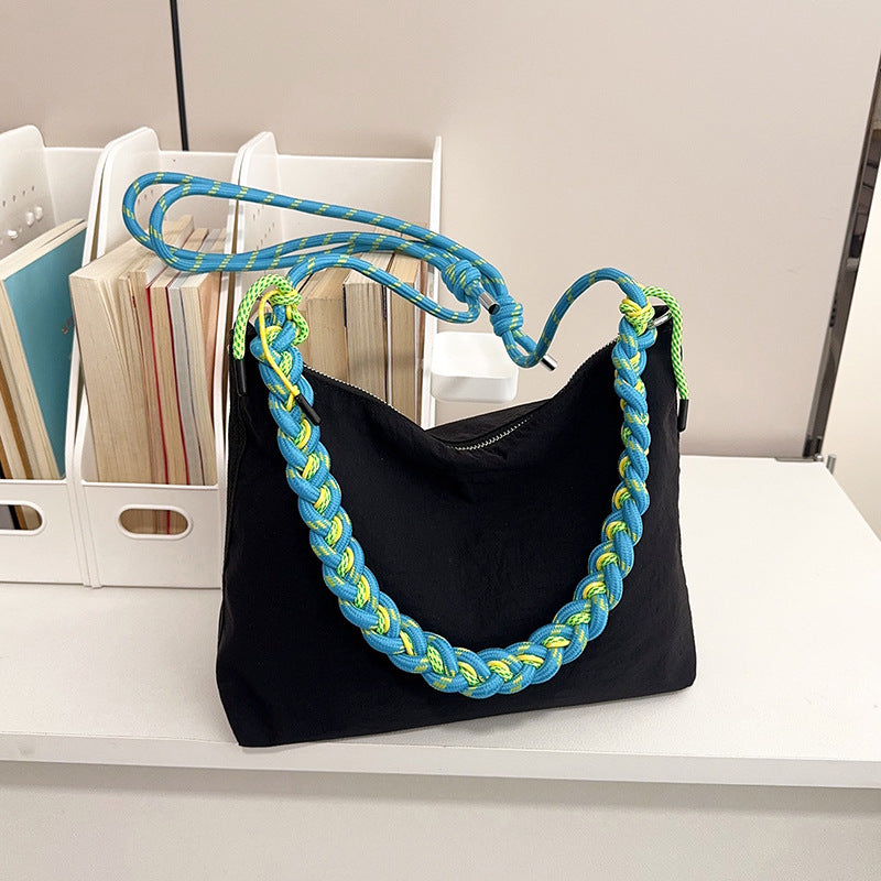 Korean Style Nylon Cloth Personalized Female Minority Braid Rope Bags