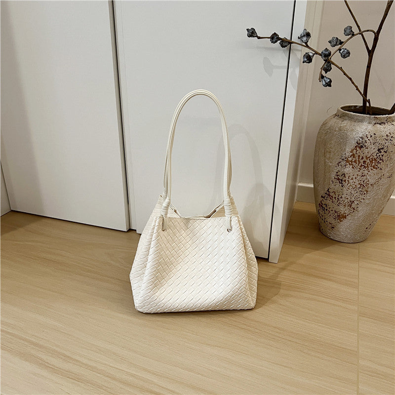 Women's Cabinet Korean Style Minority Fashion Parachute Portable Vegetable Basket Woven Leisure Backpack