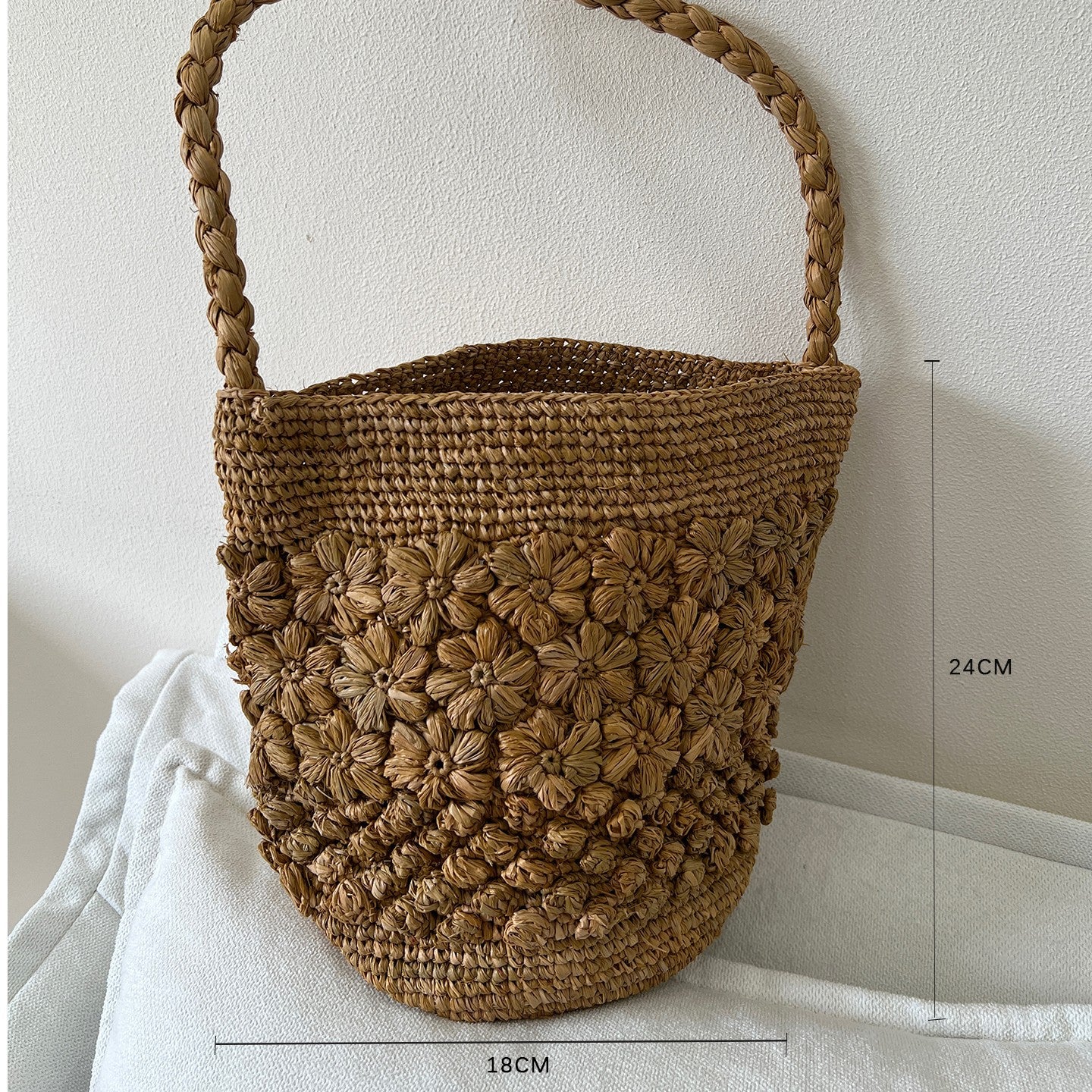 Women's Natural Raffia Hand-woven Summer Commute Vacation Style Beach Tote Bags