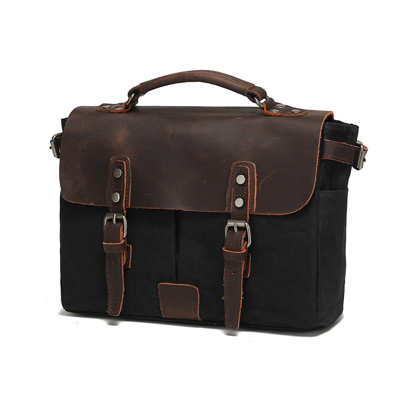 New Popular Retro Waterproof Waxed Cowhide Shoulder Bags