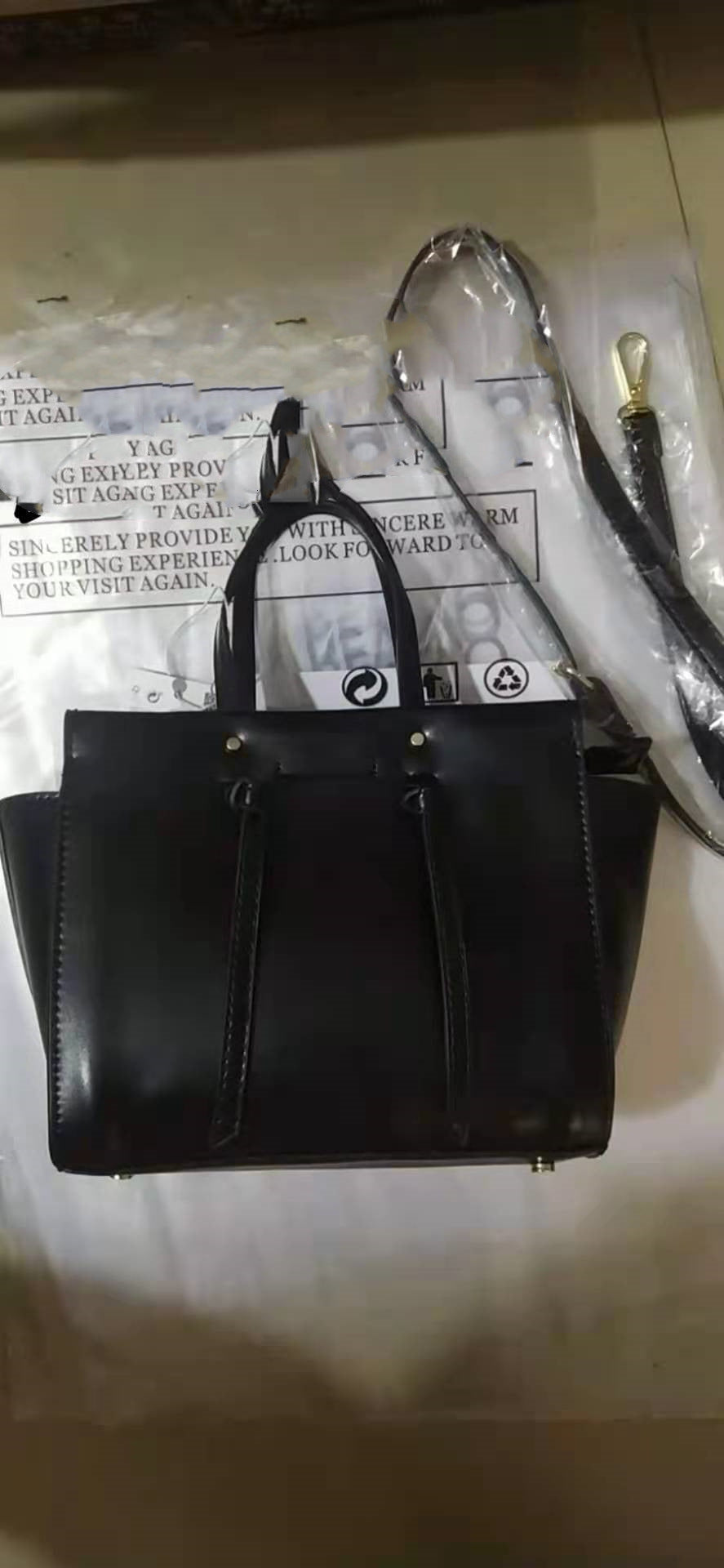 Women's Home Large Capacity Texture Smiling Face Handbags