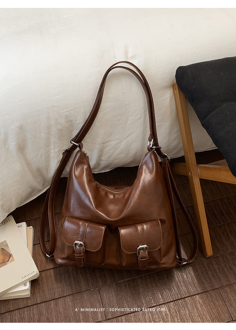 Women's Loose Large Capacity Retro Commuter Fashionable Backpacks